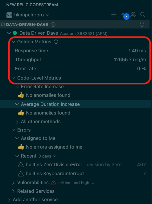 codestream shift-left golden metrics